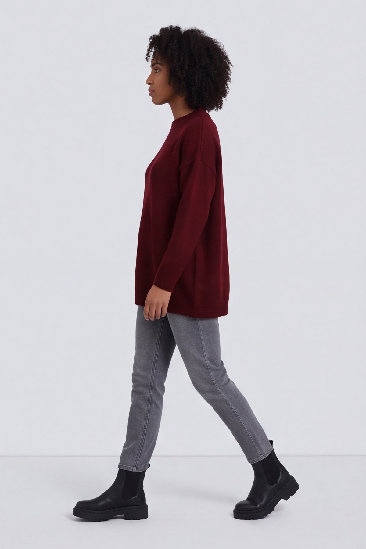Elaine Knitted Jumper Wine – image 1 of 6