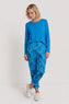 Lilah Print Cotton Trousers Blue – image 1 of 5
