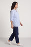 Jaynie Gingham Tie Front Shirt Powder Blue – image 1 of 5