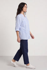 Jaynie Gingham Tie Front Shirt Powder Blue Powder Blue - Jaynie Gingham Tie Front Shirt Powder Blue – image 1 of 5