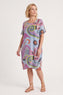 Aurora Leaf Linen Shift Dress – image 1 of 5