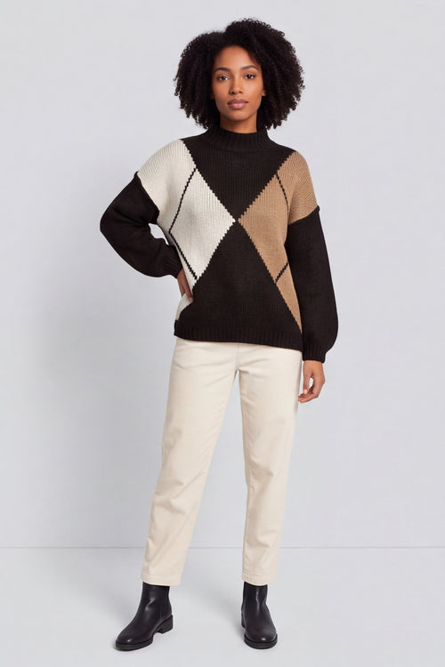 Rodina Argyle Knitted Jumper Cocoa – image 1 of 6