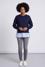Gail Layer Detail Top Navy Navy - Gail Layer Detail Top Navy – image 1 of 6