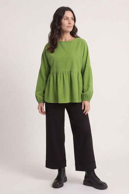 Geraldine Needlecord Top Green – image 1 of 5