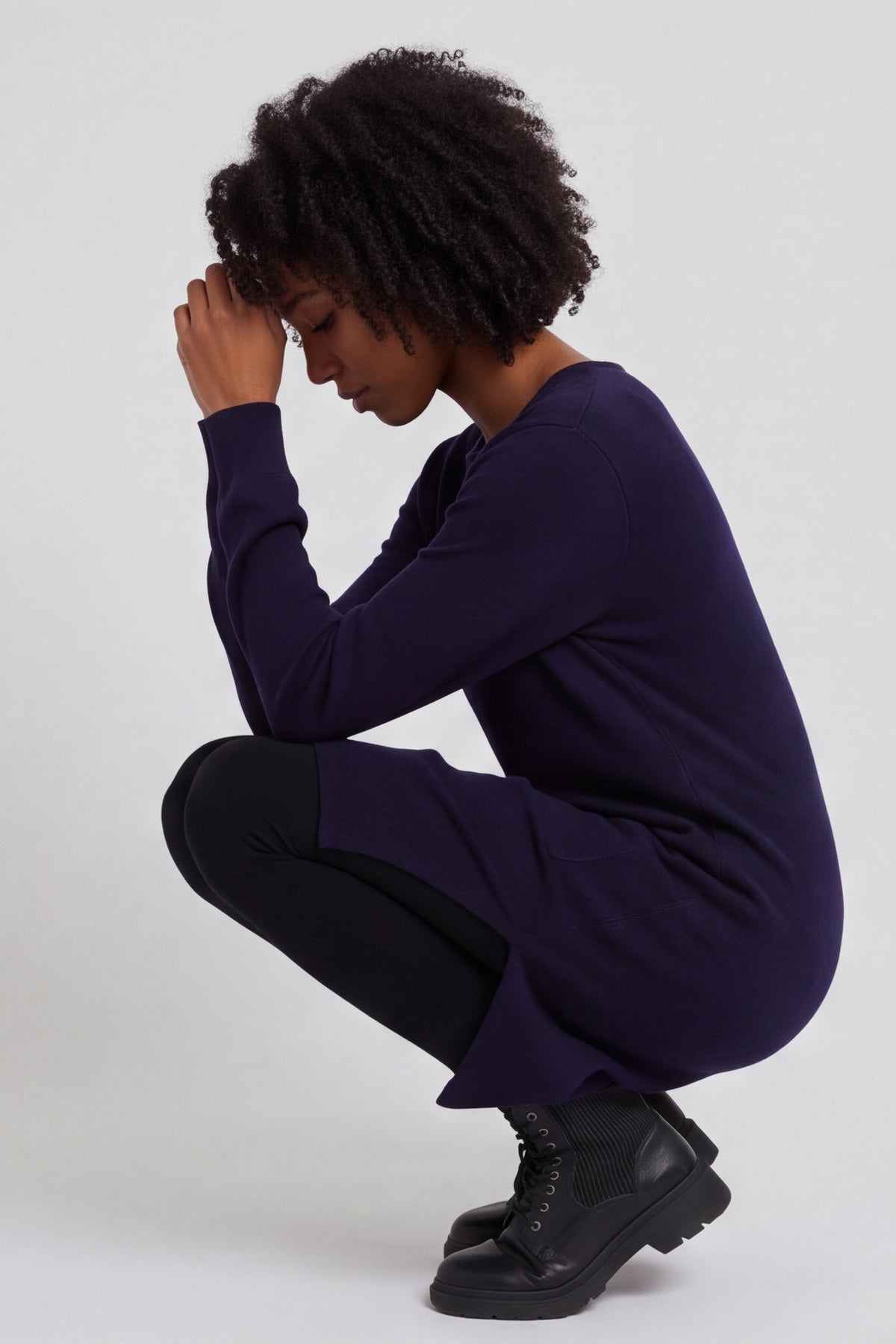Elisa Pocket Knitted Tunic Navy – image 1 of 6