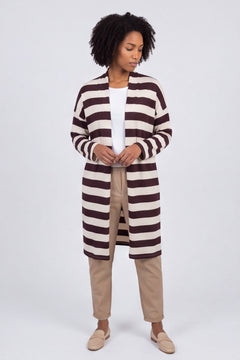 Lizzie Stripped Longline Cardigan – image 1 of 6
