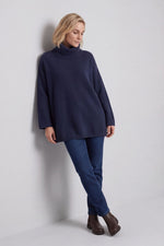Jude Polo Neck Knitted Jumper Navy Navy - Jude Polo Neck Knitted Jumper Navy – image 1 of 6