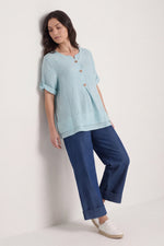 Amara Linen Box Top Mint - Amara Linen Box Top – image 1 of 6