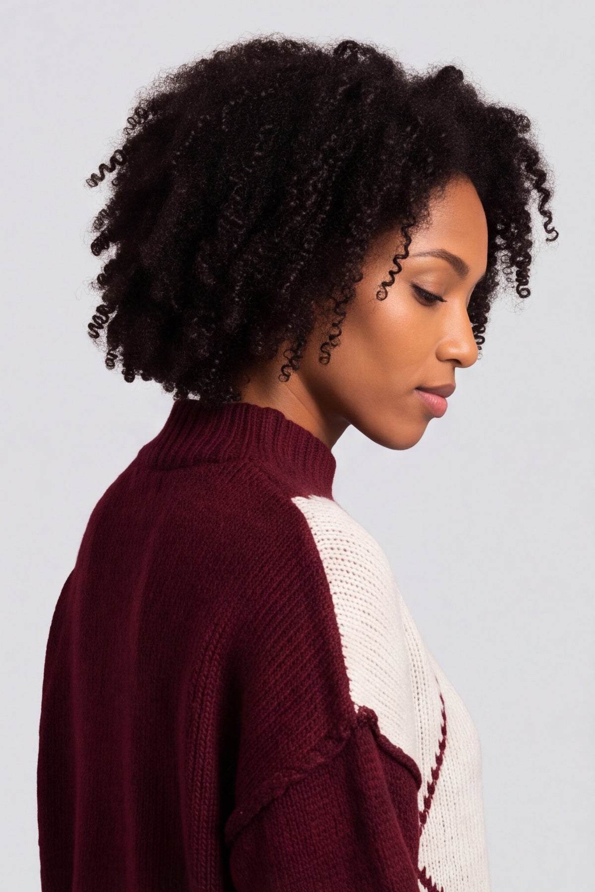 Rodina Argyle Knitted Jumper Wine – image 1 of 6