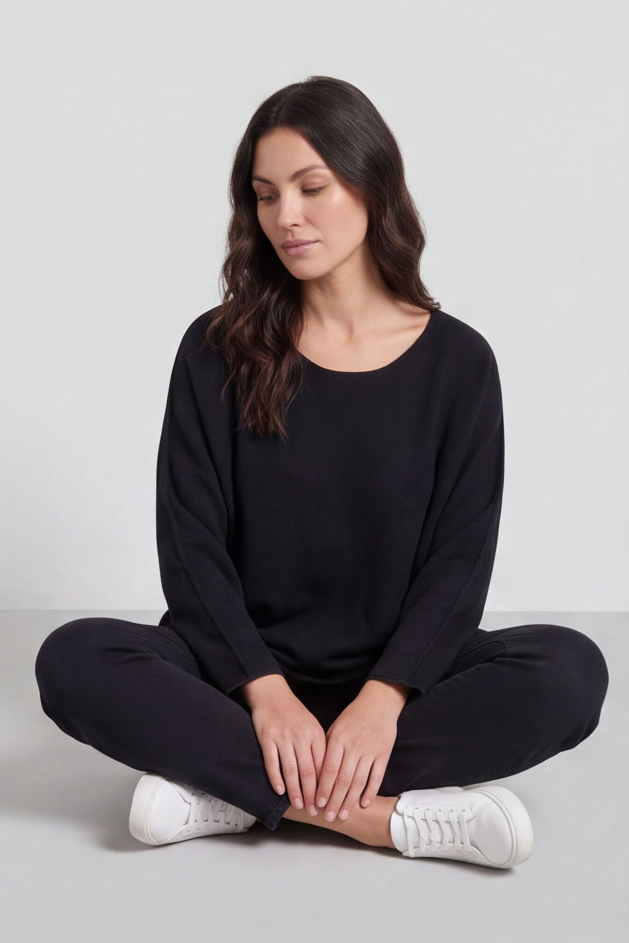 Leah Knitted Jumper Black – image 1 of 6