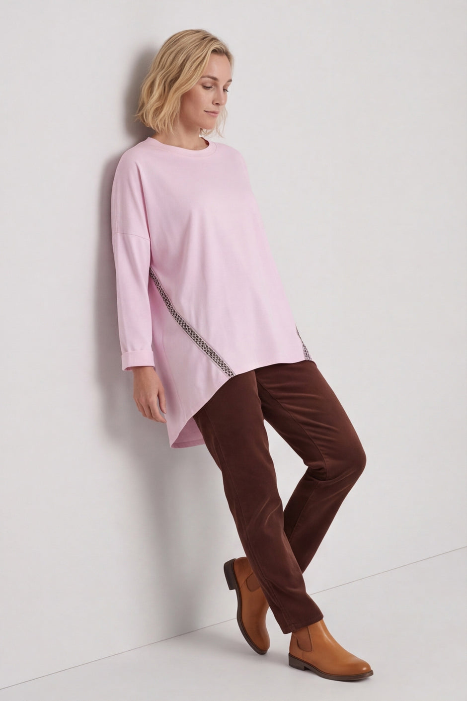 Edwina Cotton Top Pink – image 1 of 6