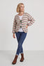 Merlyn Stripe Tie Knitted Cardigan Khaki – image 1 of 6