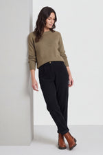 Carmella Needlecord Trousers Black Black - Carmella Needlecord Trousers Black – image 1 of 6