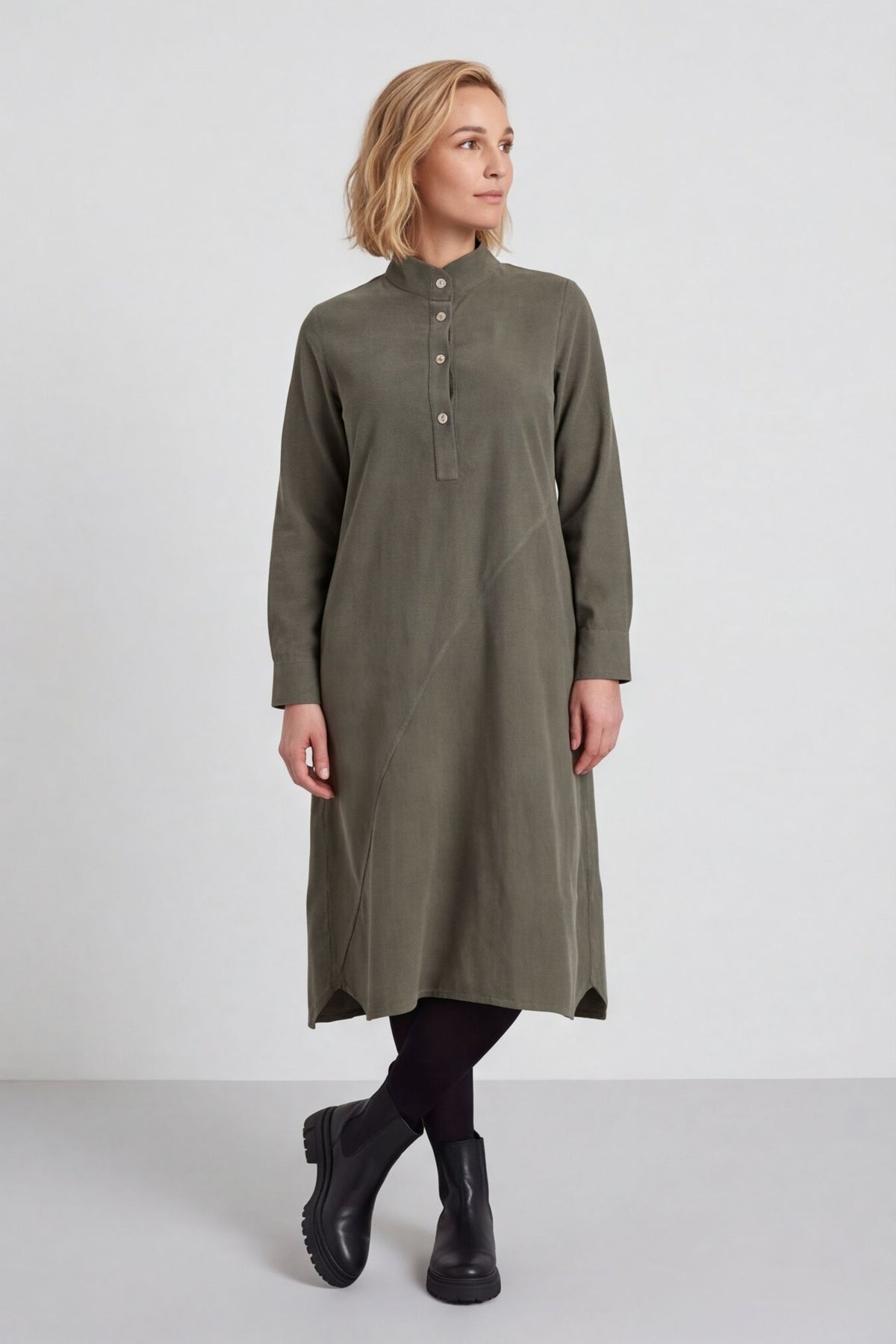 Ruby Needlecord Button Dress – image 1 of 4