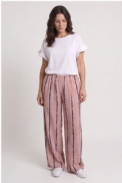 Chelle Stripe Linen Trousers Pink – image 1 of 4