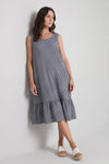 Imani Sleeveless Gingham Dress Navy – image 1 of 5
