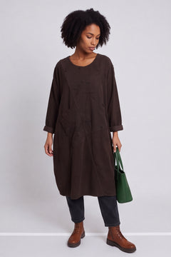 Laurie Needlecord Dress Cocoa – image 1 of 6