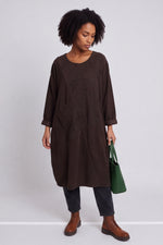 Laurie Needlecord Dress Cocoa Cocoa - Laurie Needlecord Dress Cocoa – image 1 of 6