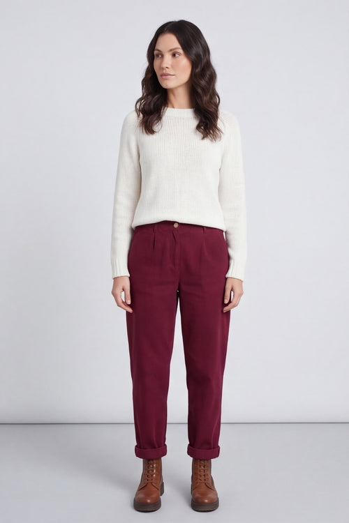 Carmella Needlecord Trousers Wine – image 1 of 6
