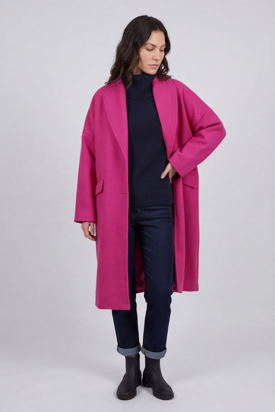Helen Coat Fuchsia – image 1 of 5