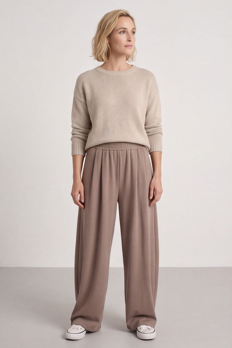 Cinda Cotton Trousers Mocha – image 1 of 6