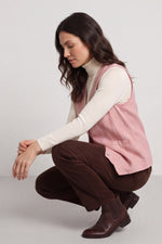 Maryam Linen Waistcoat Pink Pink - Maryam Linen Waistcoat Pink – image 1 of 6