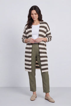 Lizzie Stripped Longline Cardigan – image 1 of 6