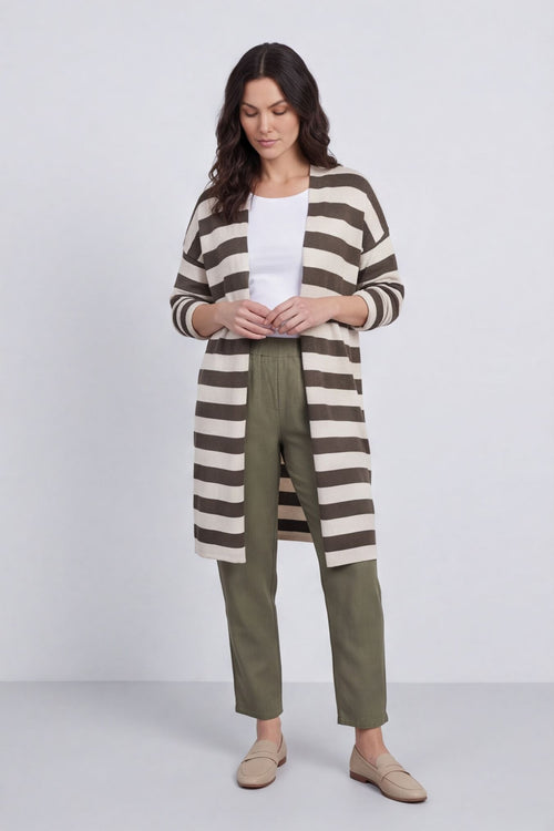 Lizzie Stripped Longline Cardigan – image 1 of 6