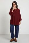 Selene Needlecord Pocket Top Wine – image 1 of 5