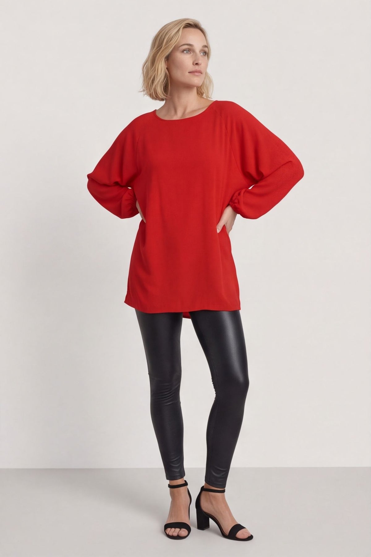 Salina Long Sleeve Top Red – image 1 of 5