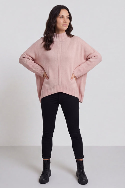 Chanelle Knitted Jumper Pink – image 1 of 6