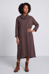 Maris Snood Cotton Dress Cocoa – image 1 of 5