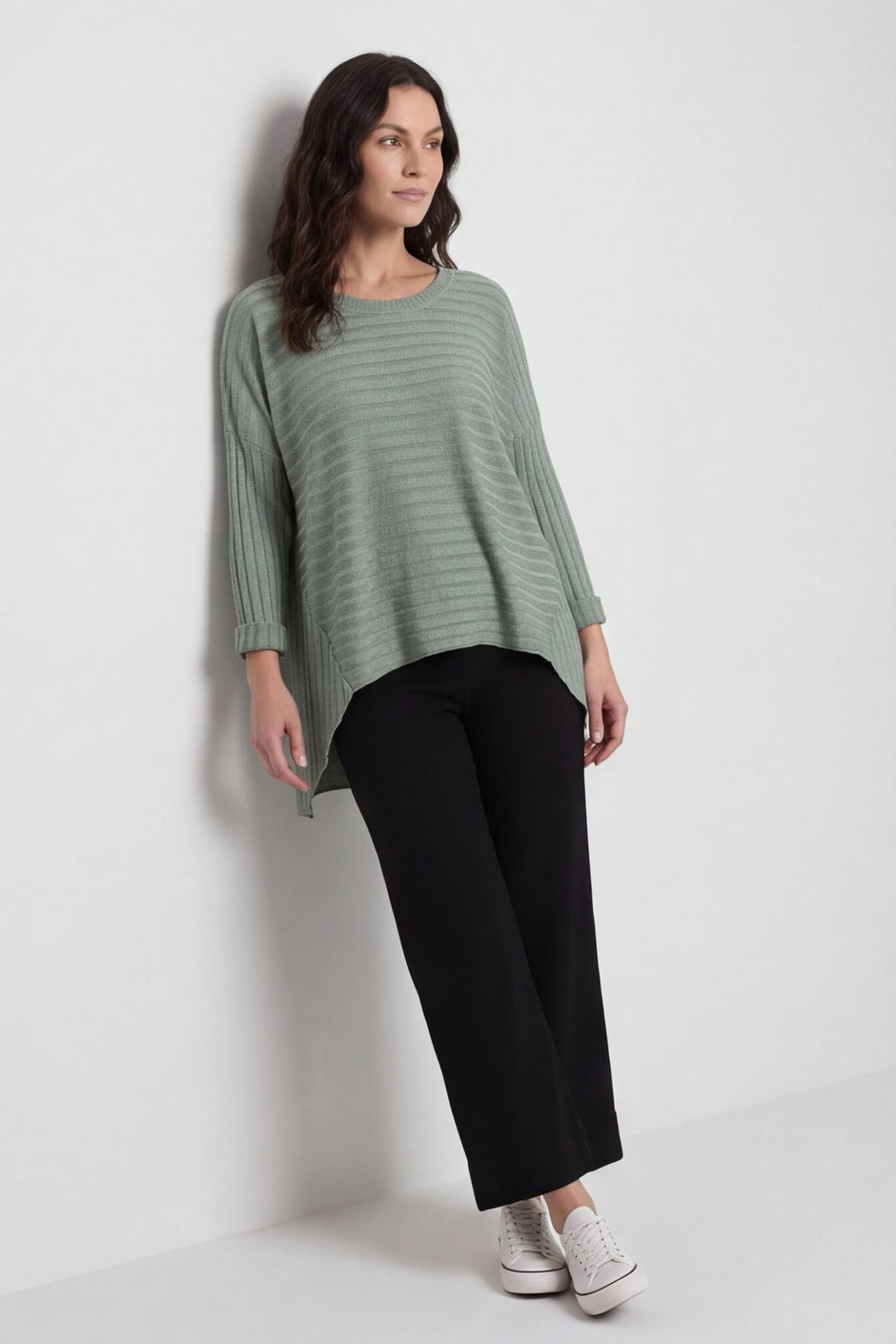 Allissa Knit Top Khaki – image 1 of 6