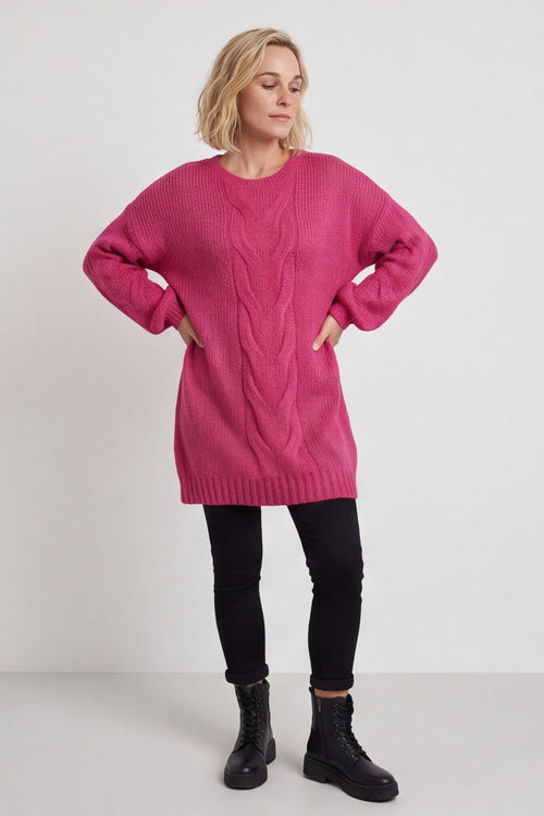 Layne Knitted Jumper Fuchsia – image 1 of 6