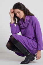 Rizo Snood Cotton Dress Purple Purple - Rizo Snood Cotton Dress Purple – image 1 of 4