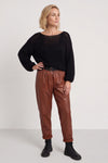 Hilary Wet Look Trousers Nutmeg – image 1 of 6