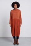 Libby Cowl Neck Cotton Dress Burnt Orange – image 1 of 6