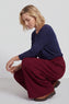 Trish Wide Leg Cotton Trousers Wine – image 1 of 6