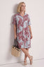 Jojo Print Button Dress Light Blue – image 1 of 6
