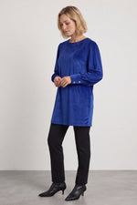 Zannah Button Back Tunic Cobalt Cobalt - Zannah Button Back Tunic Cobalt – image 1 of 4