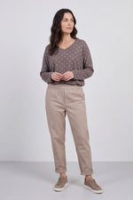 Rosaria Relaxed Turn-Up Trousers Mocha - Rosaria Relaxed Turn-Up Trousers – image 1 of 5