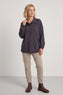 Sybil Button Cotton Sweatshirt Charcoal – image 1 of 5
