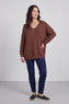 Josephine V-Neck Knitted Jumper Cocoa – image 1 of 6