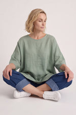 Daisy Linen top Khaki - Daisy Linen top – image 1 of 6
