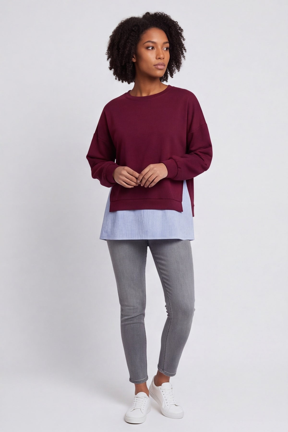 Gail Layer Detail Top Wine – image 1 of 6