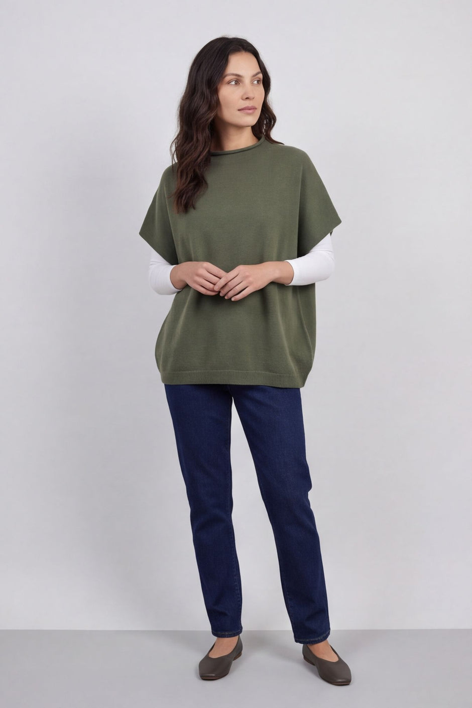Mila Knitted Vest Khaki – image 1 of 6