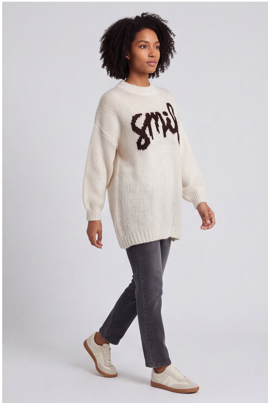 Smile Knitted Jumper Stone – image 1 of 5