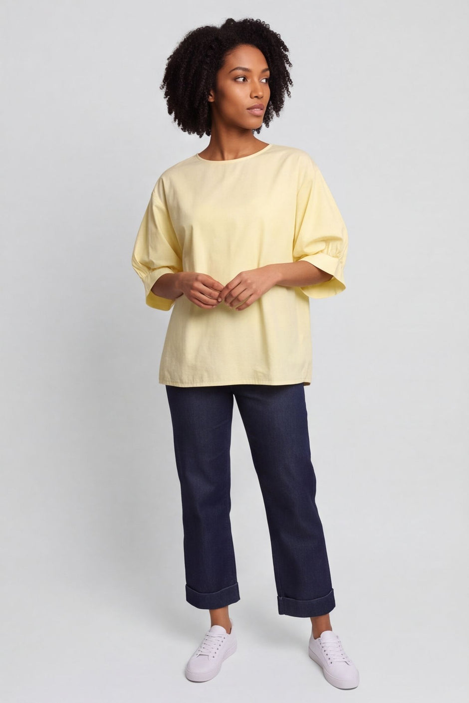 Lallie Cotton Top Yellow – image 1 of 3