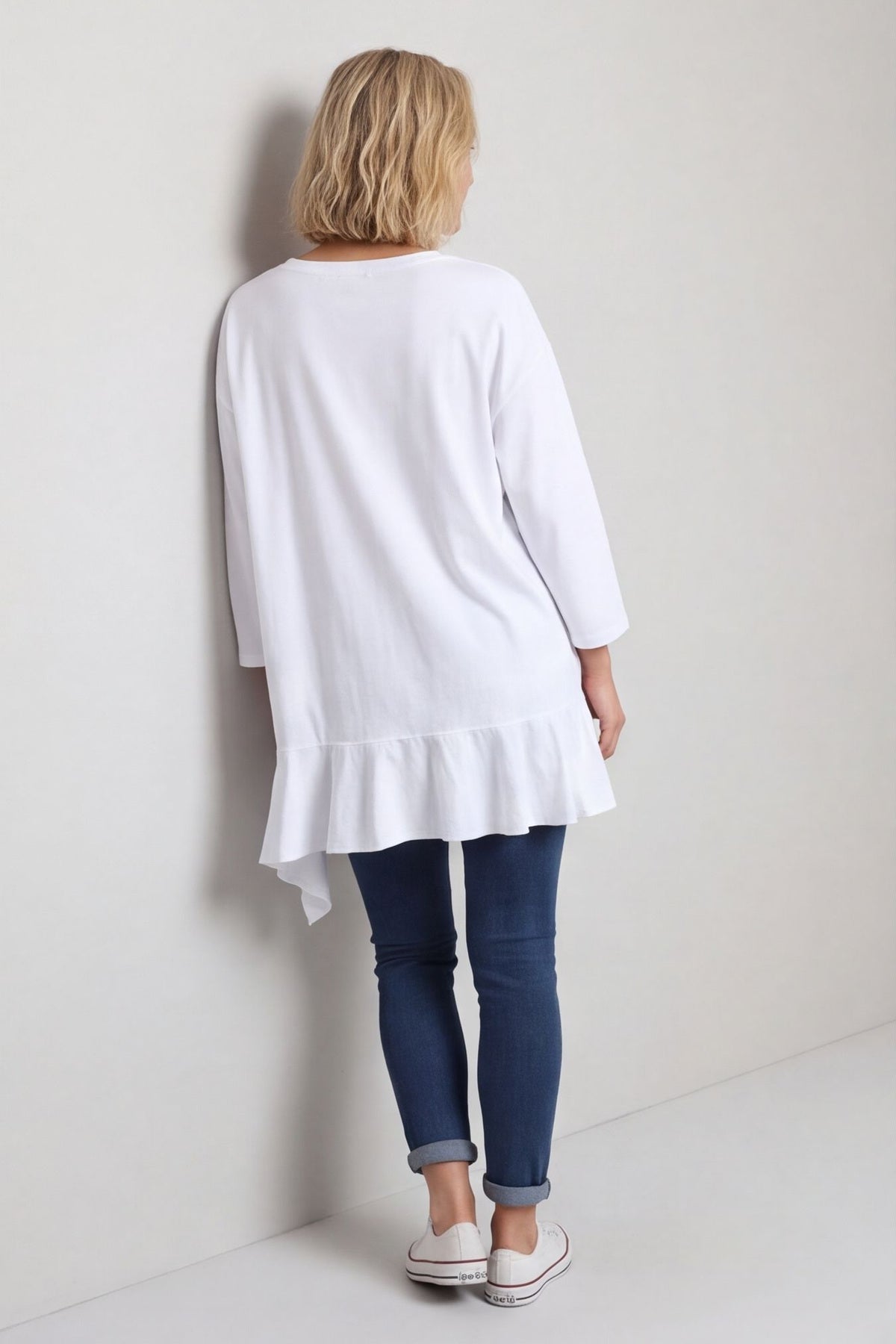 Carey Frill Cotton Top White – image 1 of 5