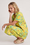 Naida Print Button Tunic Yellow – image 1 of 4